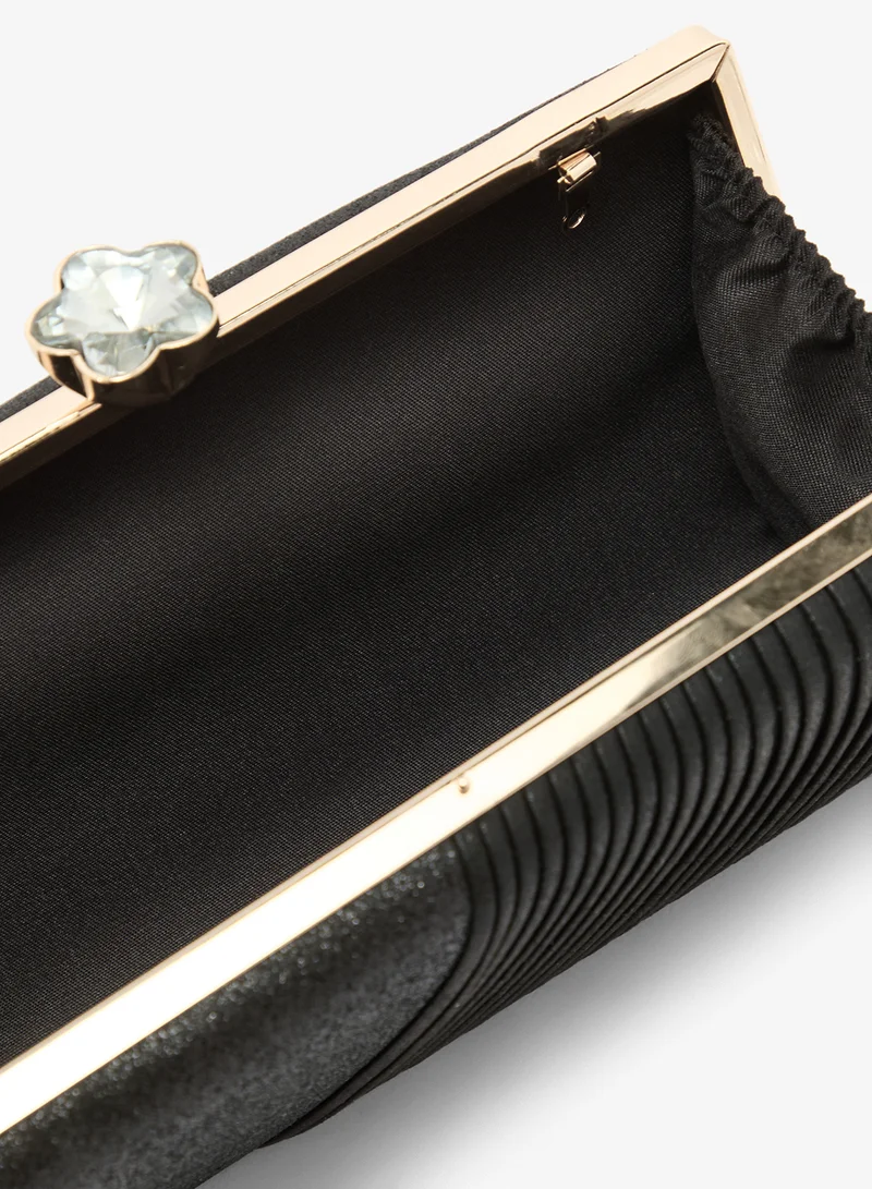 Khizana Black Shimmer Embellished Detail Crossbody for Women | Best Price UAE